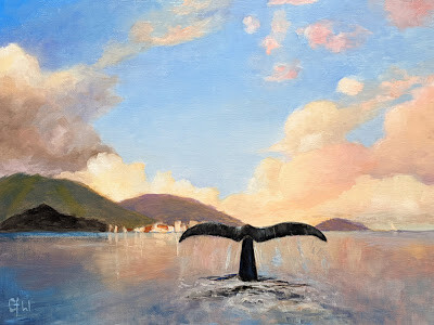 "Tail of a Whale" original fine art by Gary Westlake