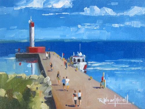 "No 824 Oakville Harbour" original fine art by Robin J Mitchell