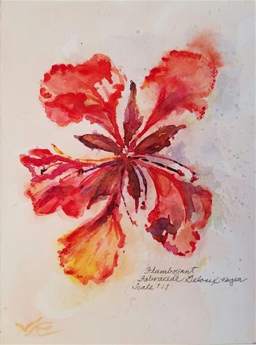 "Flamboyant-ll" original fine art by Jean Krueger