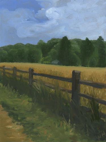 "Farm Borders" original fine art by Nancy Herman
