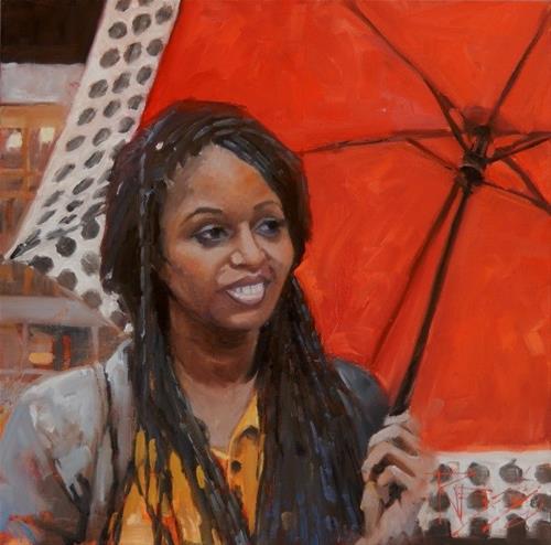 "Beautiful Rain  Black History Month, portrait by Robin Weiss" original fine art by Robin Weiss