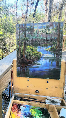 "Cypress of Brooker Creek" original fine art by Tammie Dickerson