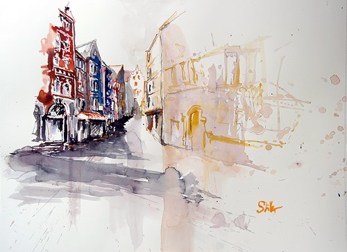 "2157 Kramer Street Color" original fine art by Dietmar Stiller