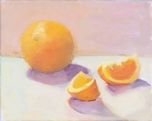 "Oranges,still life,oil on canvas,8x10,price$400" original fine art by Joy Olney