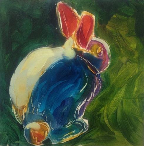 "Bunny In The Sun" original fine art by Kat Corrigan
