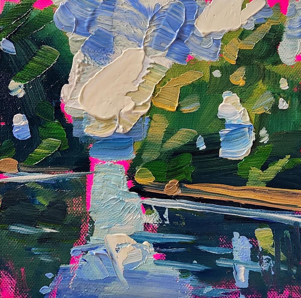 Wish You Were Here 6x6x1.5 oil on c