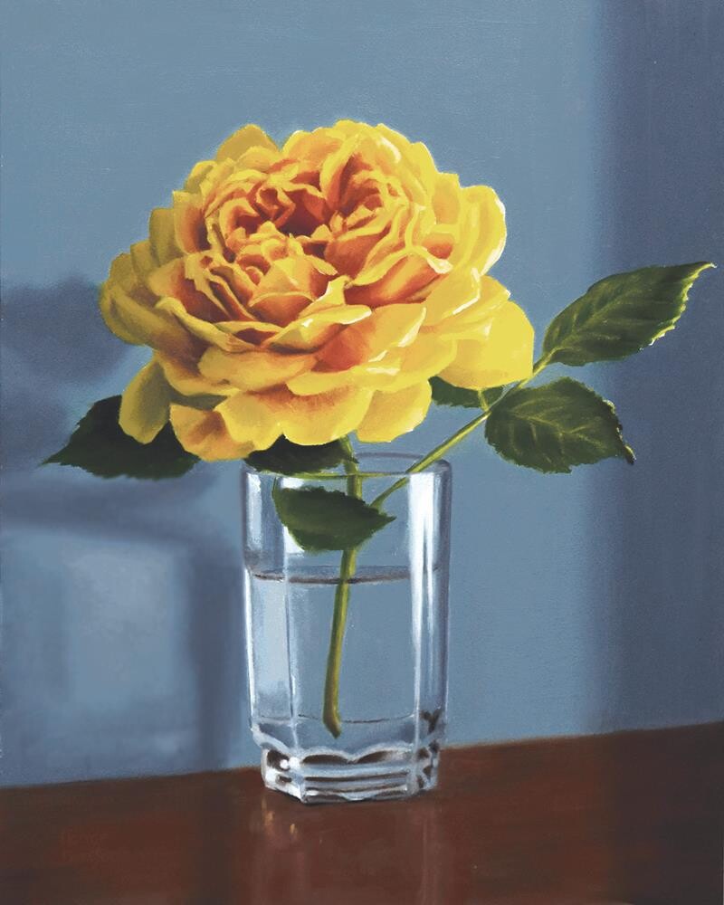 "Yellow Rose in Glass" by Nance Danforth