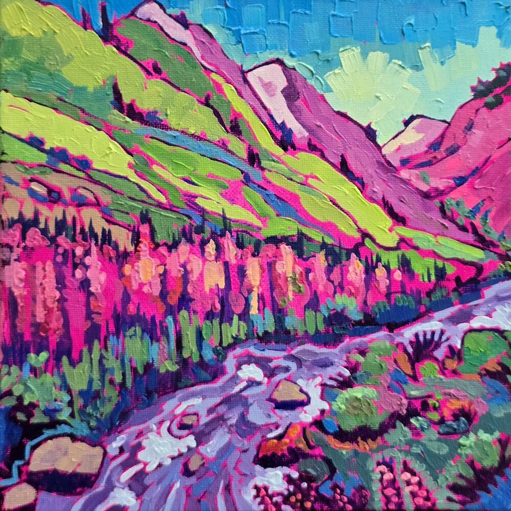 "Blooming Lupines in Valley by Bhavn..." by Bhavna Misra