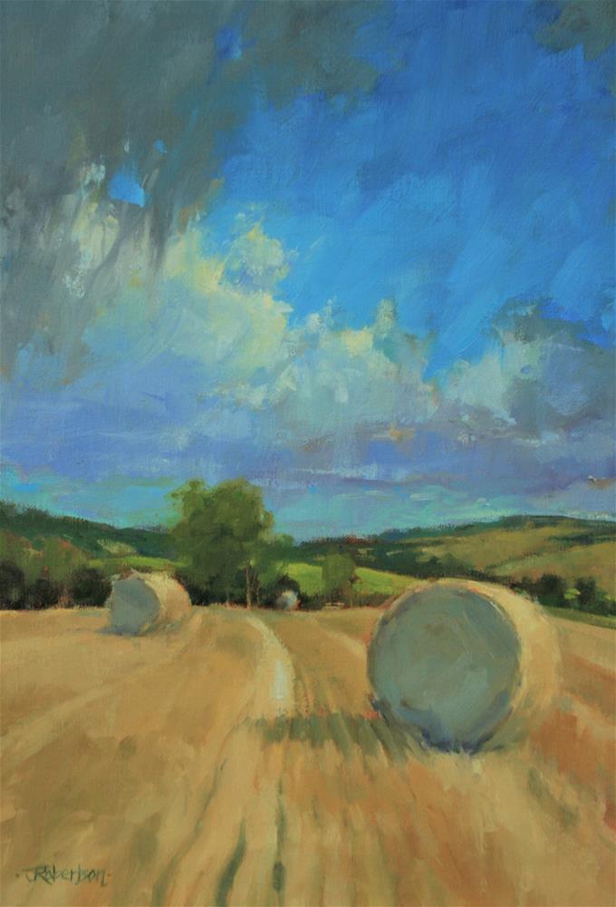 "Straw Bales at Devon III" by Jane Robertson