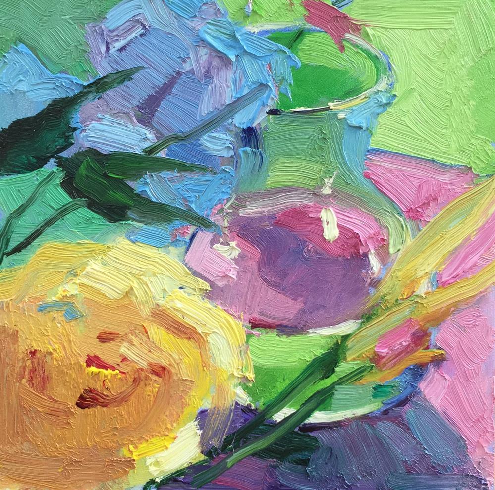 "Small vase with yellow flower" by Howard Rose