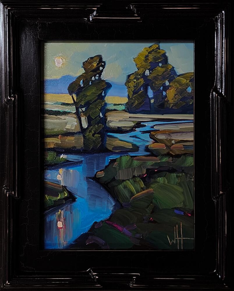Skylit Stream Framed 16x12 SALE oil