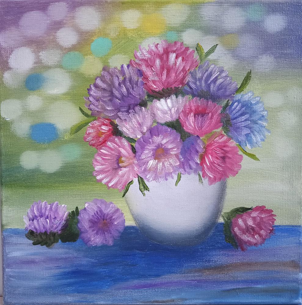 "vase with aster flowers" by Tatyana Zarembovskaya