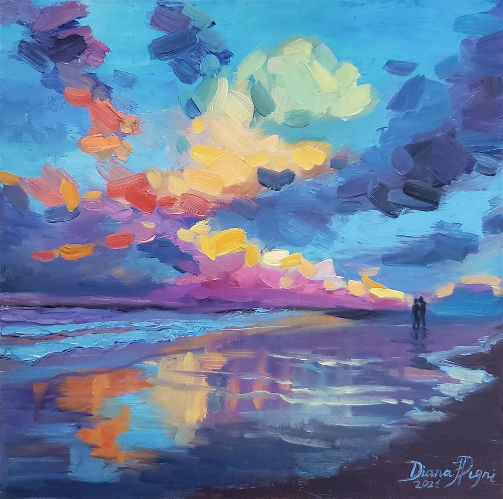 "Gold Coast Australia Beach Painting" by Diana Pigni