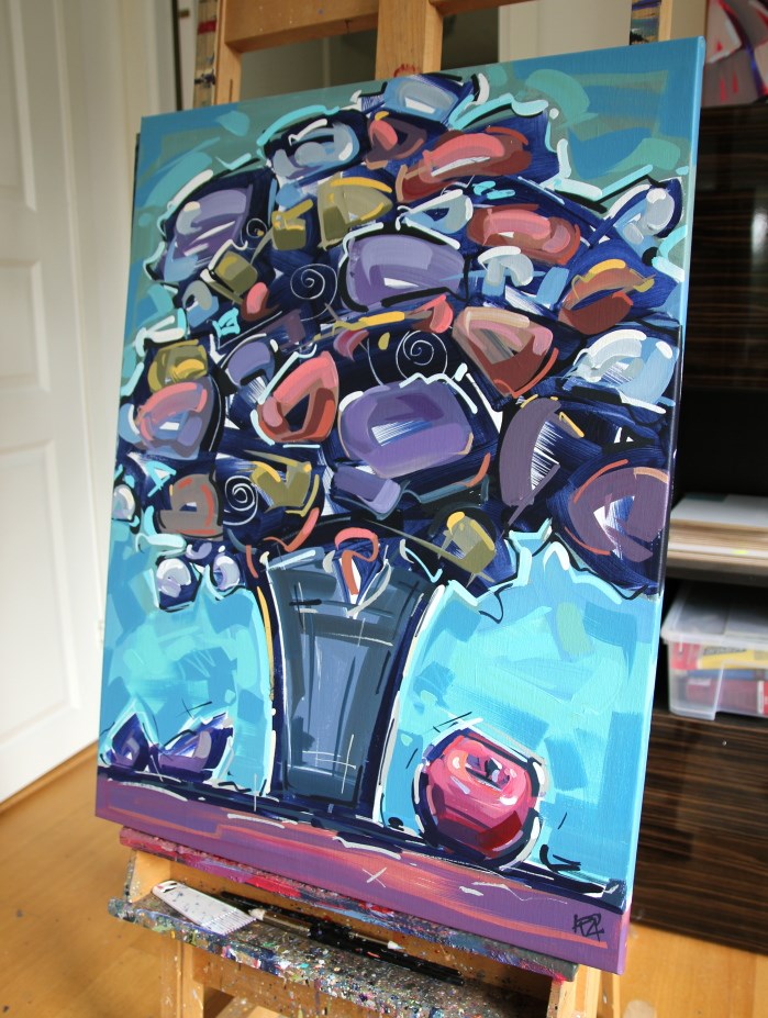 "Flower Exploration 10" original fine art by Roger Akesson Stormhed