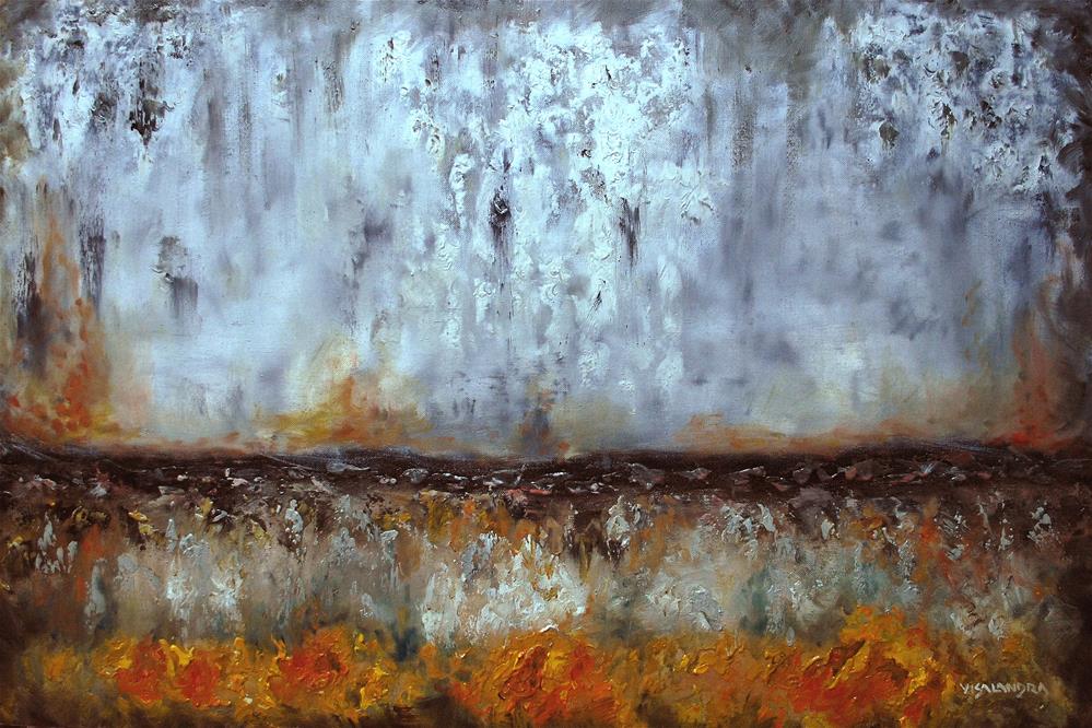 "rustic street" original fine art by vishalandra dakur