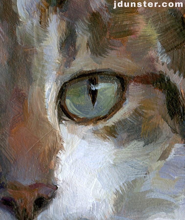 "Patch Tabby Cat Head" original fine art by J. Dunster