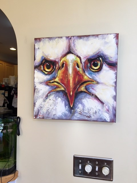 "I DARE YOU 18x18" original fine art by Olga Wagner