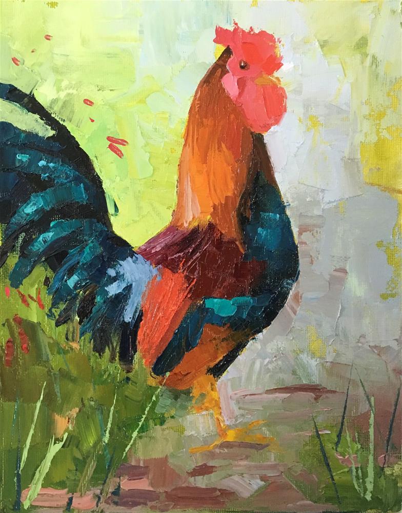 "Palette Knife Rooster" by Catherine Bobkoski