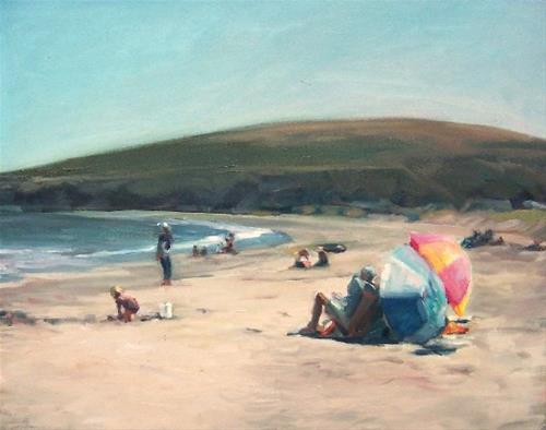 "Missing You,seascape,oil on canvas,16x20,priceNFS" original fine art by Joy Olney