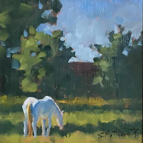 "Pastoral Town" original fine art by Susan Matteson