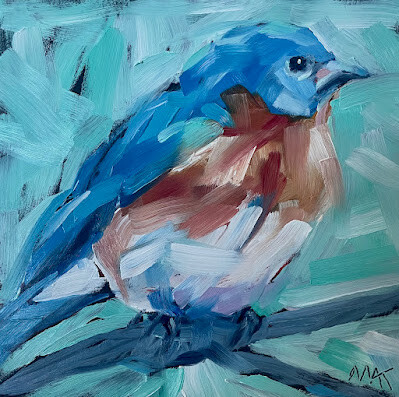 "Blue" original fine art by Mary Anne Cary