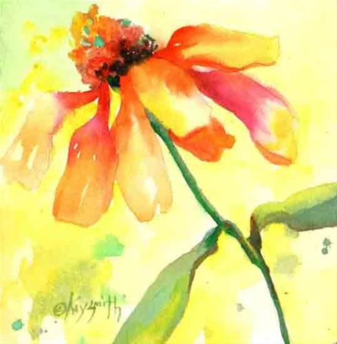 "March Coneflower" original fine art by Kay Smith