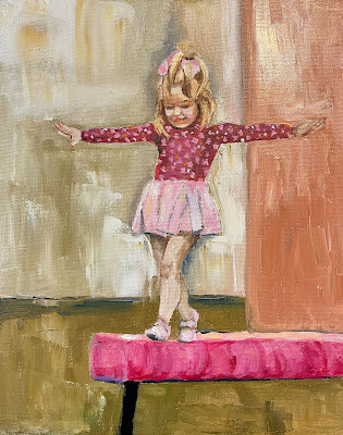 "Little Gymnast" original fine art by Marcia Hodges