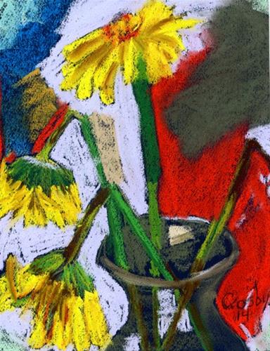 "Daisy Waning" original fine art by Donna Crosby
