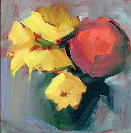 "3679 - Sunday's Post - Poolside" original fine art by Lisa Daria
