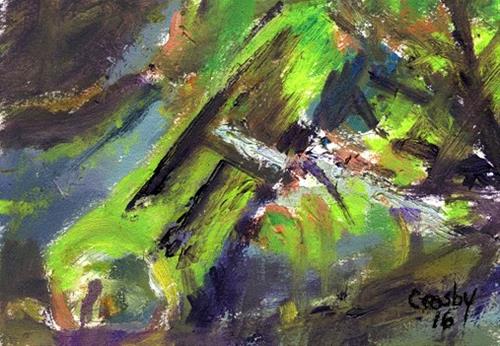 "Moss Covered" original fine art by Donna Crosby