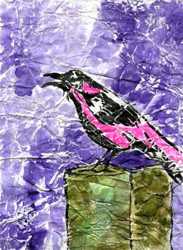 "Poe's Raven" original fine art by Donna Crosby
