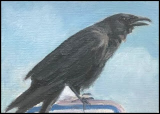 "Crow" original fine art by Donna Pomponio Theis
