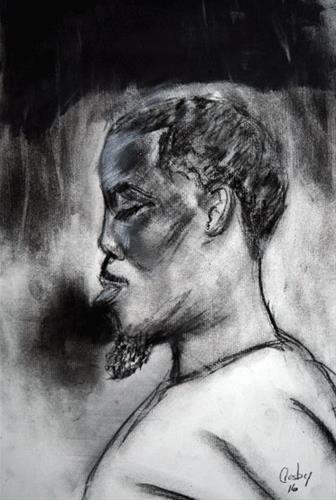 "He Pays Attention" original fine art by Donna Crosby