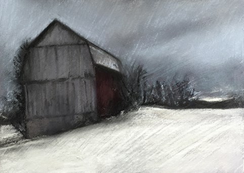 "Last Barn 2016 or First Barn 2017" original fine art by Cristine Kossow