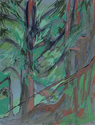 "Samuel P. Taylor Trees" original fine art by Donna Crosby