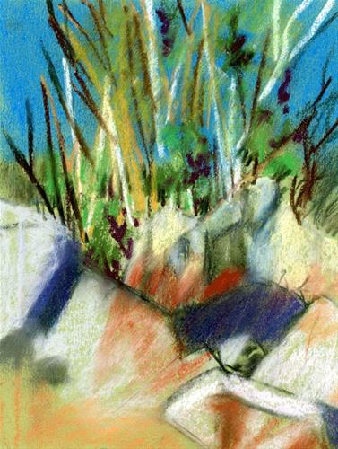 "Bay Side Rocks" original fine art by Donna Crosby