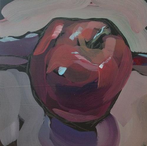 "Hunchbacked Apple" original fine art by Kat Corrigan