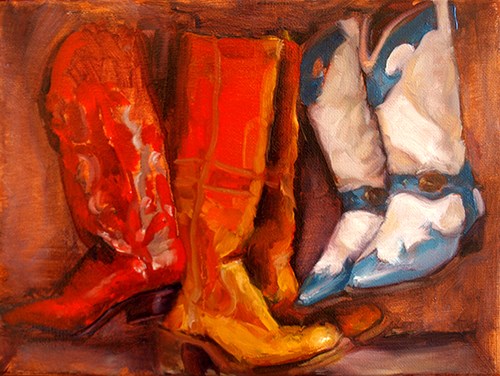 "Cowgirl at Heart" original fine art by Margaret Mayer