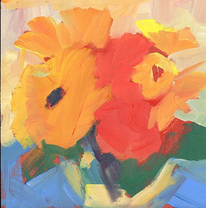 "3673 Monday's Post - game" original fine art by Lisa Daria