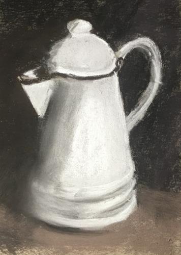 "Enamelware Pot 1" original fine art by Cristine Kossow