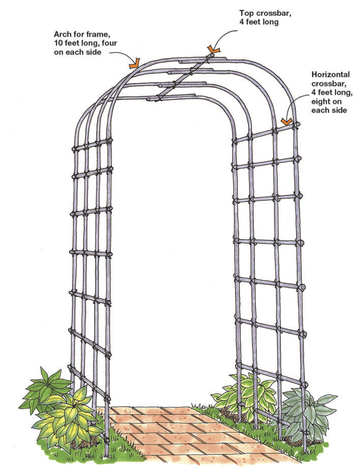 Build a Rebar Arbor FineGardening