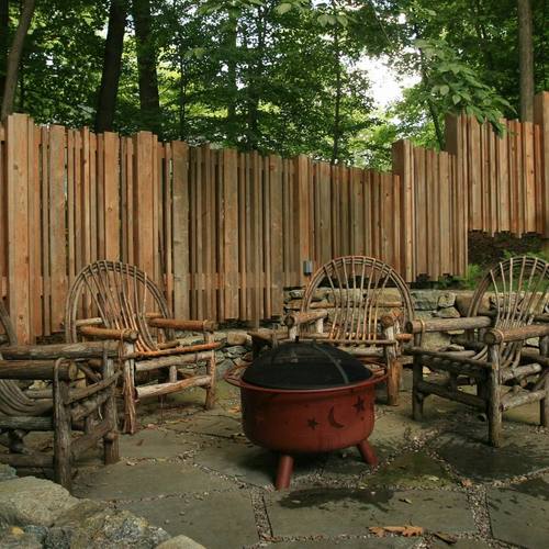 A propertyline seating area Fine Gardening