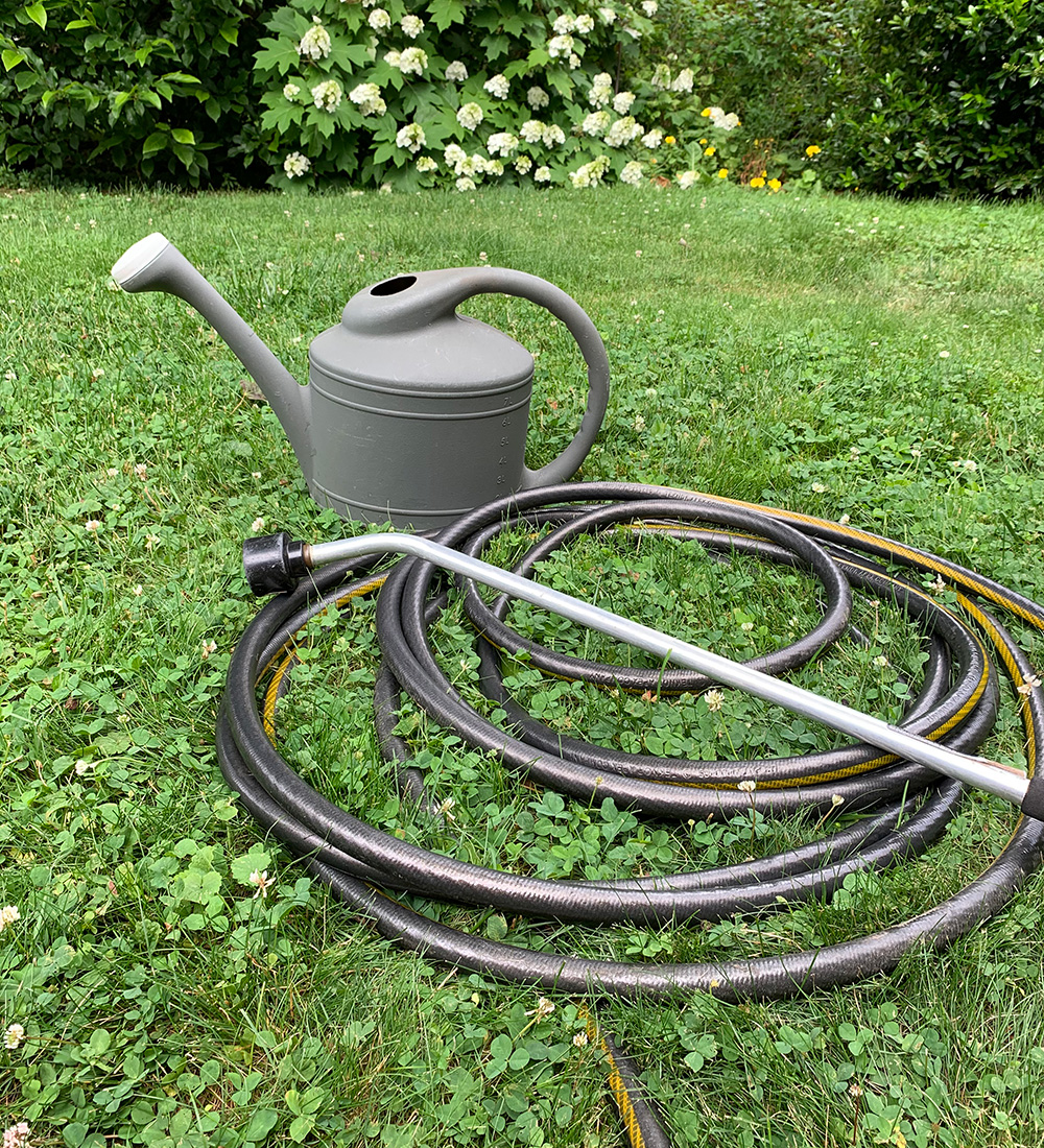 watering can and hose