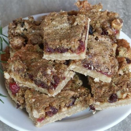Cranberry Nut Bars with Rosemary Fine Gardening