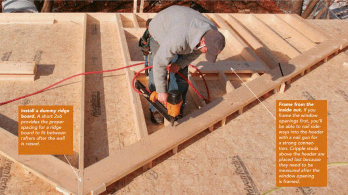 Framing Big Gable Walls Safely and Efficiently Fine Homebuilding