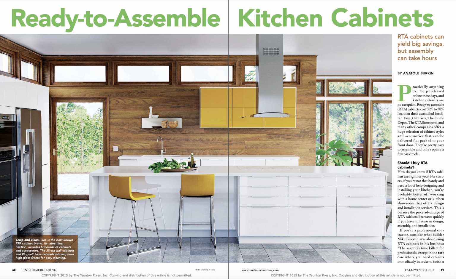 ReadytoAssemble Kitchen Fine Homebuilding