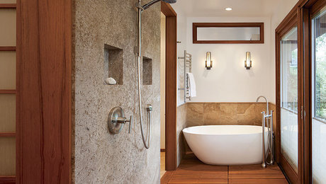 East Meets West Bathroom Design photo