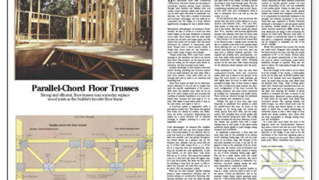 Parallel-Chord Floor Trusses - Fine Homebuilding
