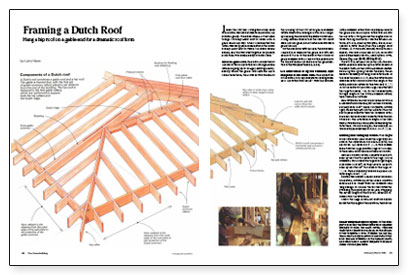 framing a dutch roof - fine homebuilding