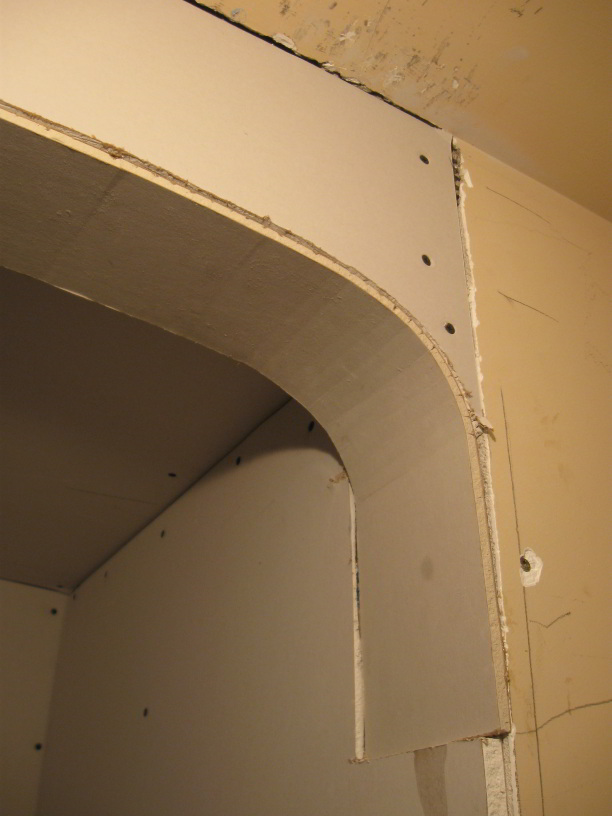 Bending Drywall and Cutting Chatter on Tight Radius Arches Fine
